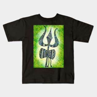 Shiva's Trident - Textured Kids T-Shirt